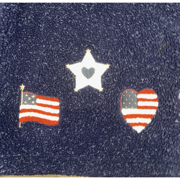 Christopher & Banks Button Up Sweater Navy Blue Patriotic Flag Star Women's XL - Picture 5 of 11